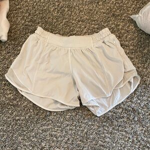Lululemon white hotty hot shorts